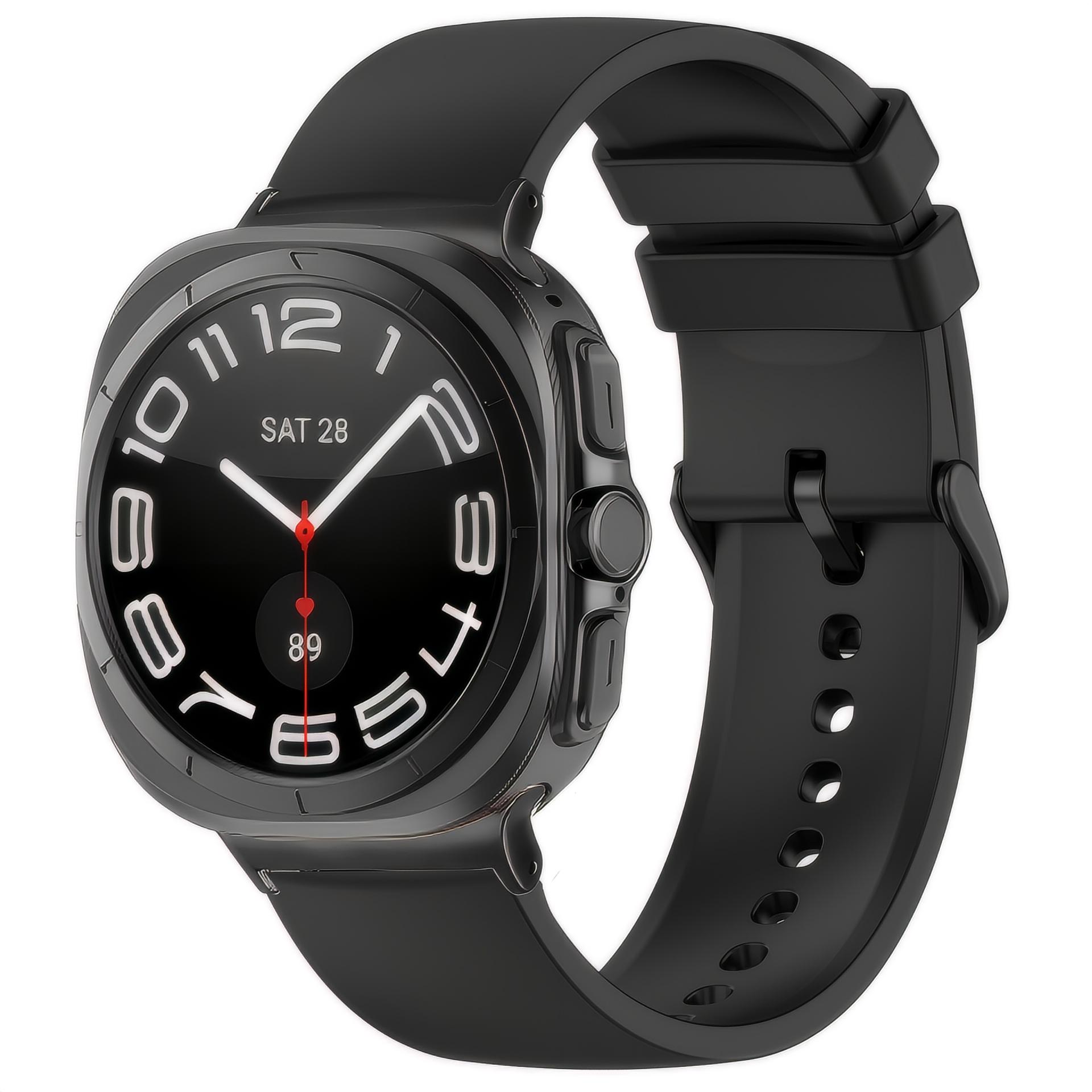 Samsung Galaxy Watch Ultra 47mm Armband aus Silikon, schwarz