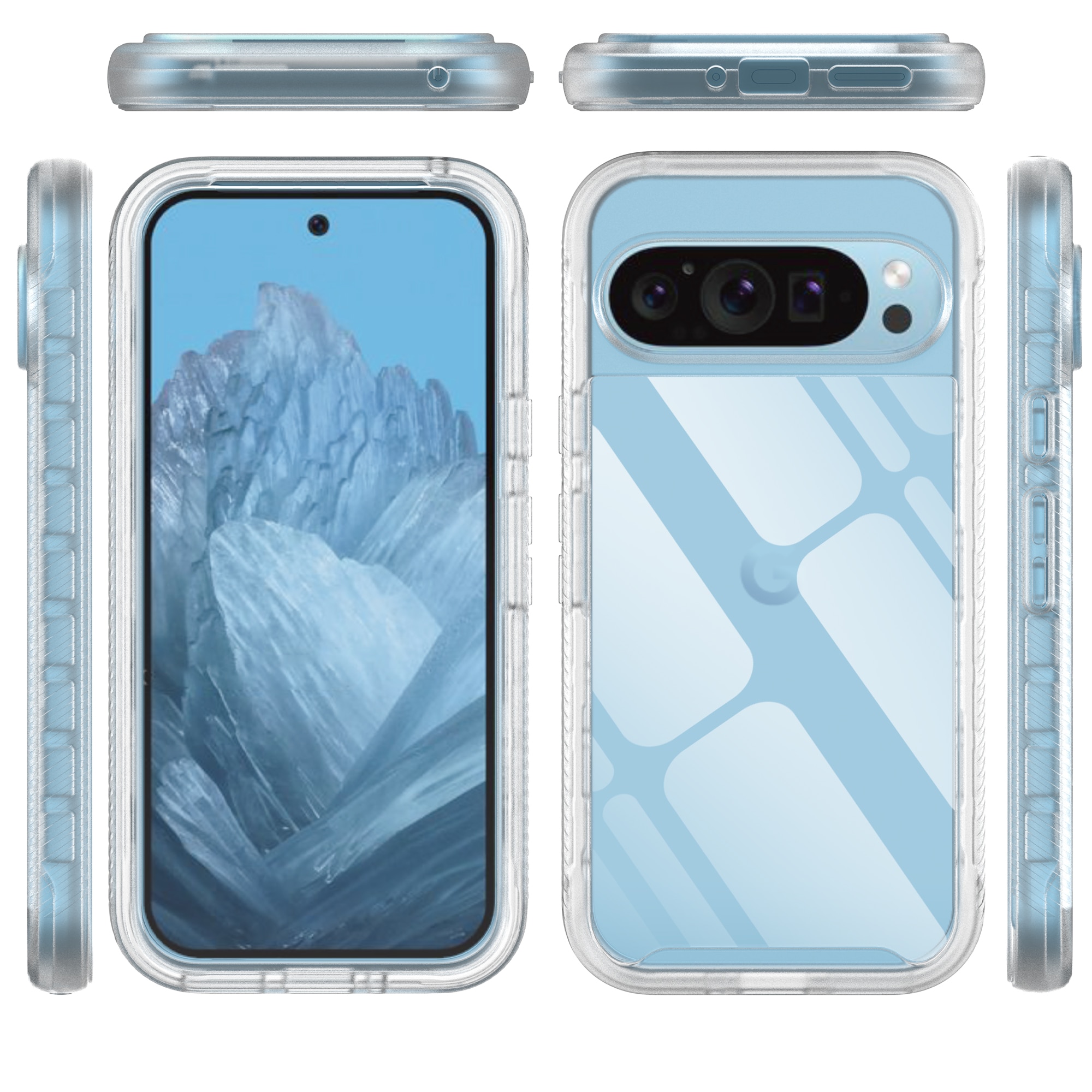 Google Pixel 9 Full Protection Case durchsichtig