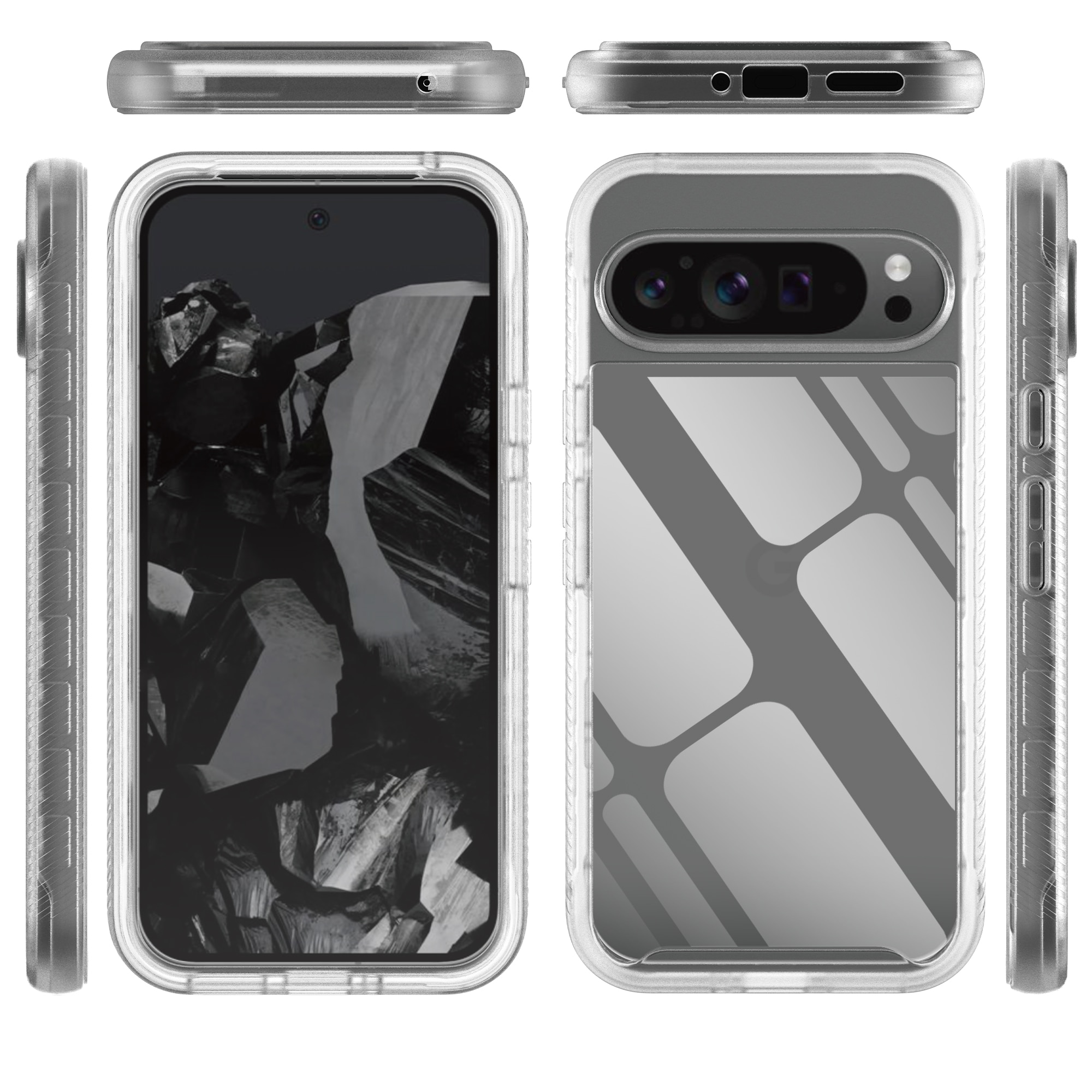 Google Pixel 9 Pro XL Full Protection Case durchsichtig