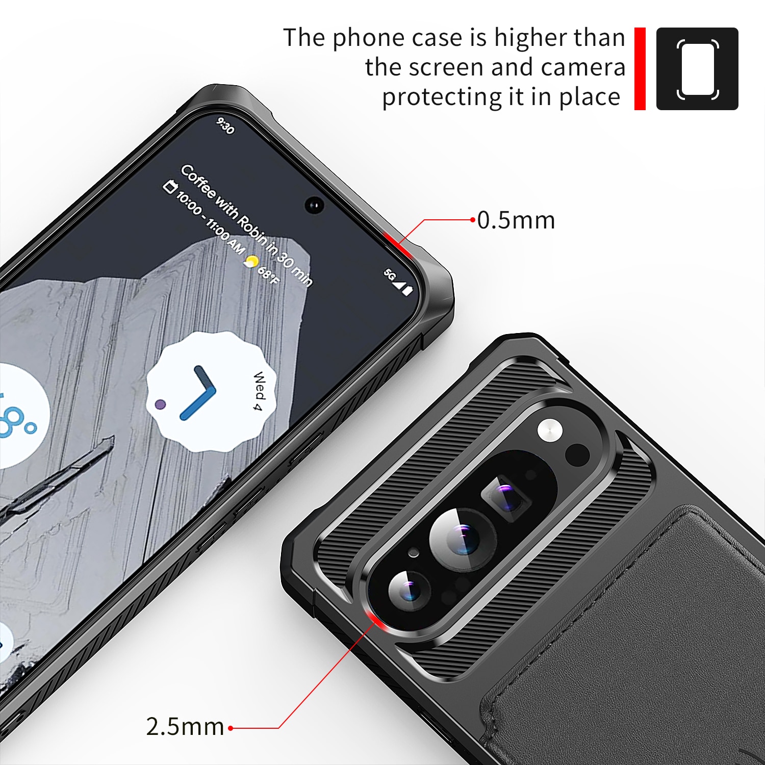 Google Pixel 9 Pro XL Tough Multi-slot Case schwarz