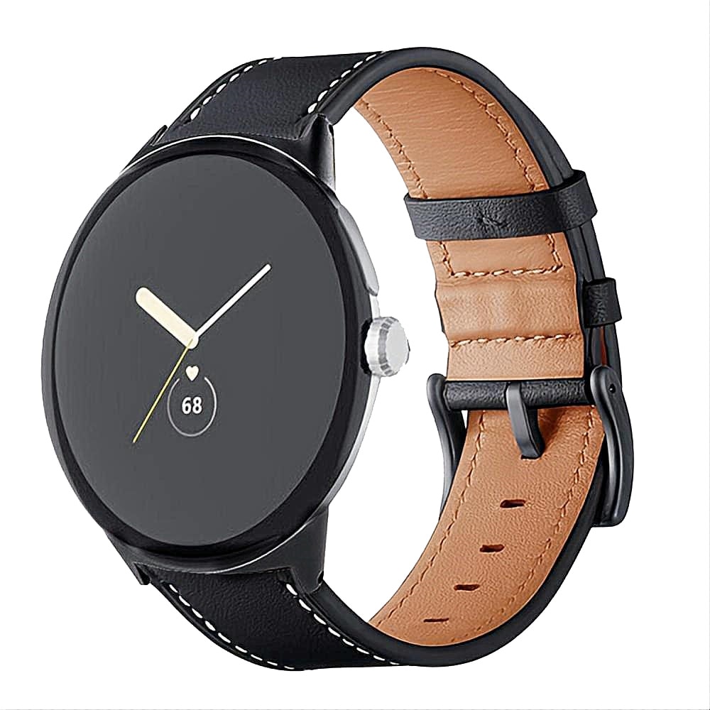 Google Pixel Watch Lederarmband Schwarz