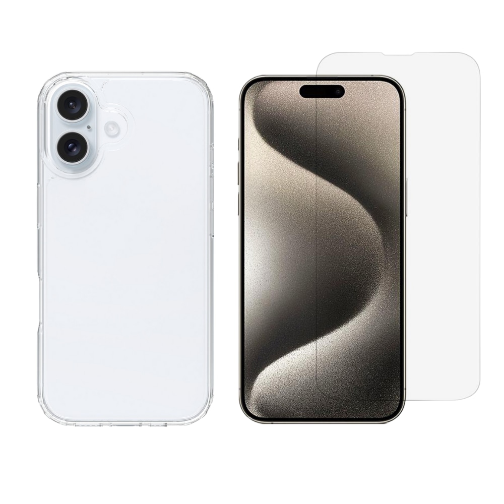 iPhone 16 Plus Kit mit Hülle und Displayschutz-Panzerglas