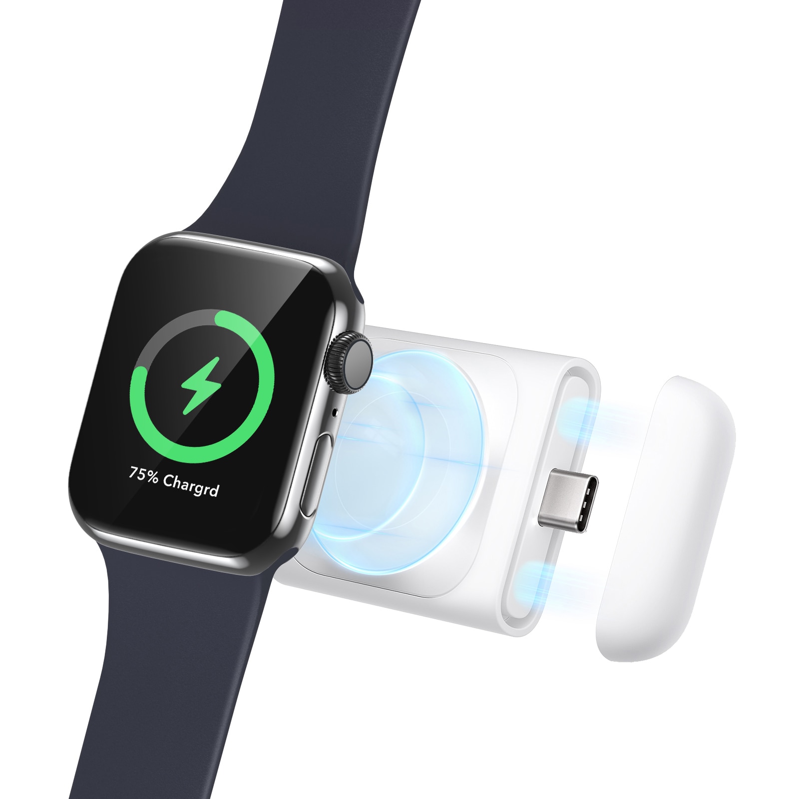 Tragbares Apple Watch Ladegerät weiß