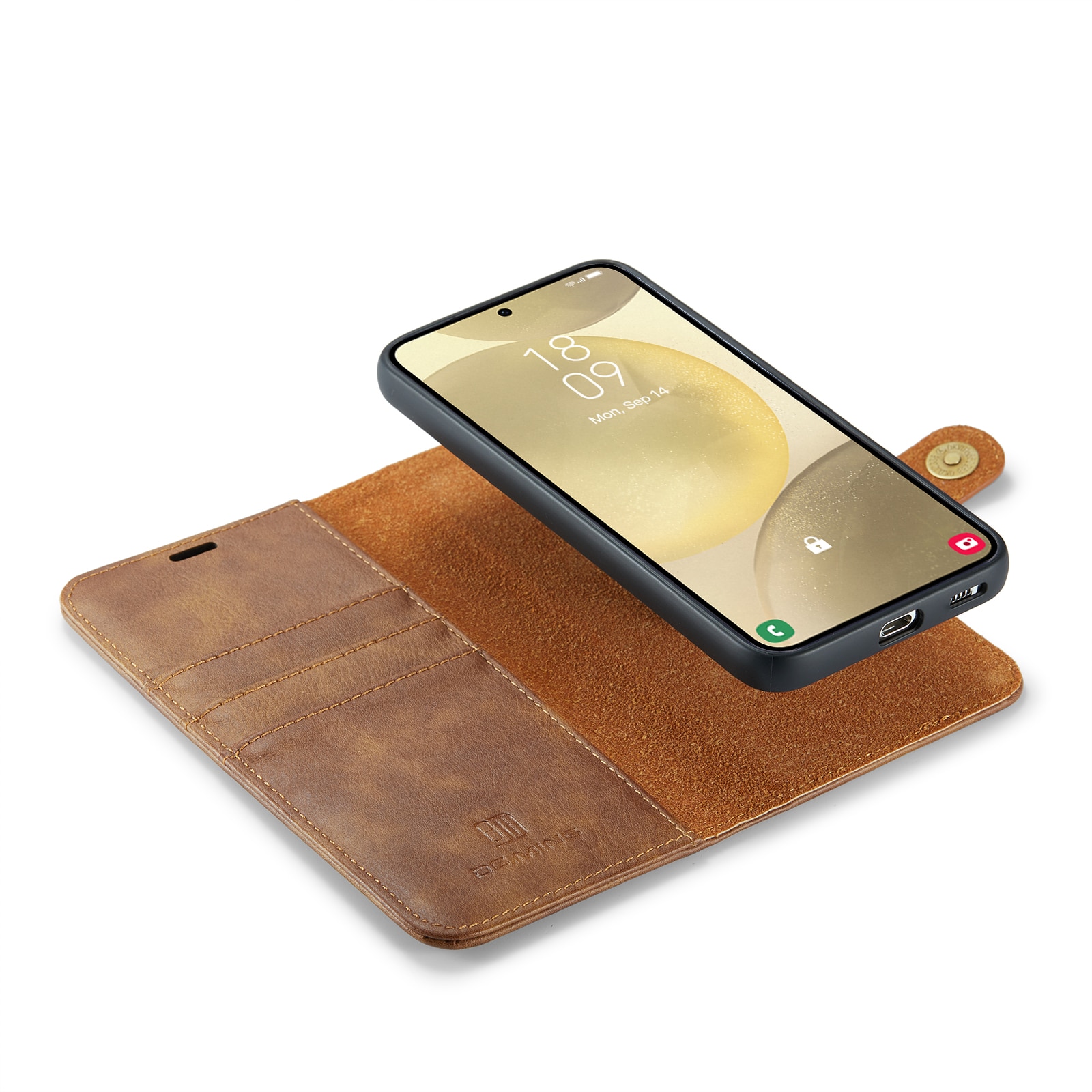 Handytasche Magnetische Samsung Galaxy S25 Cognac