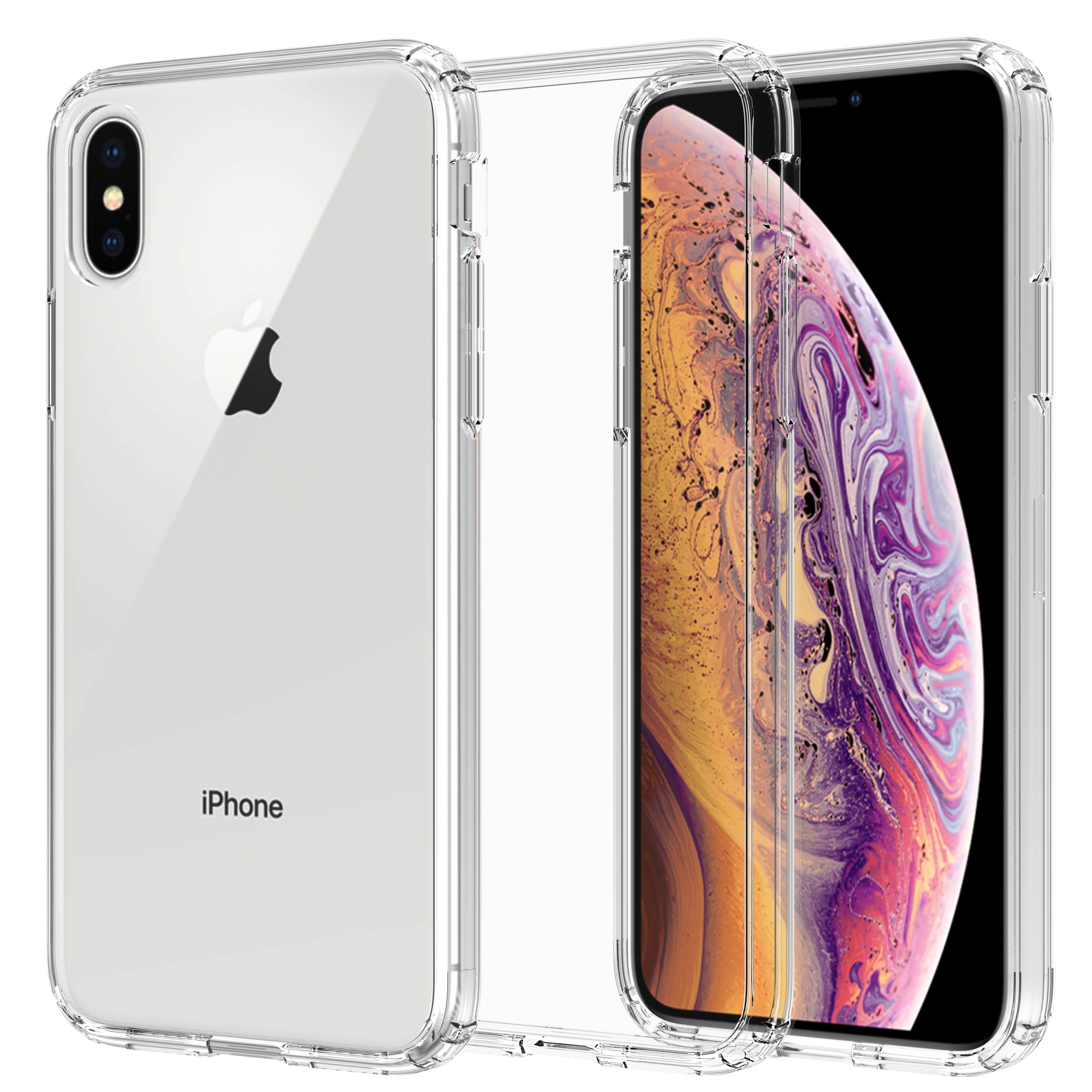 iPhone X/XS Hybrid-Hülle durchsichtig