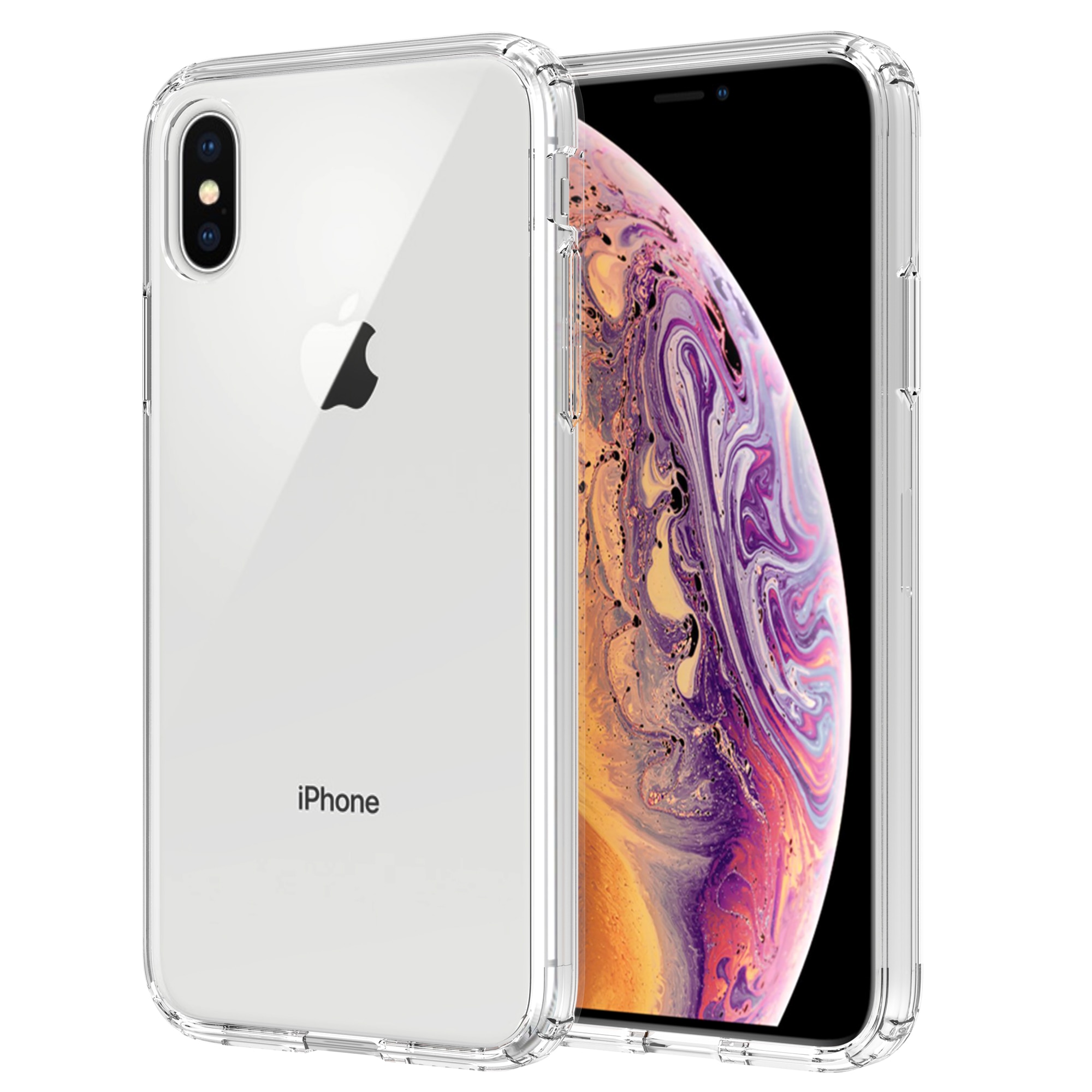 iPhone X/XS Hybrid-Hülle durchsichtig