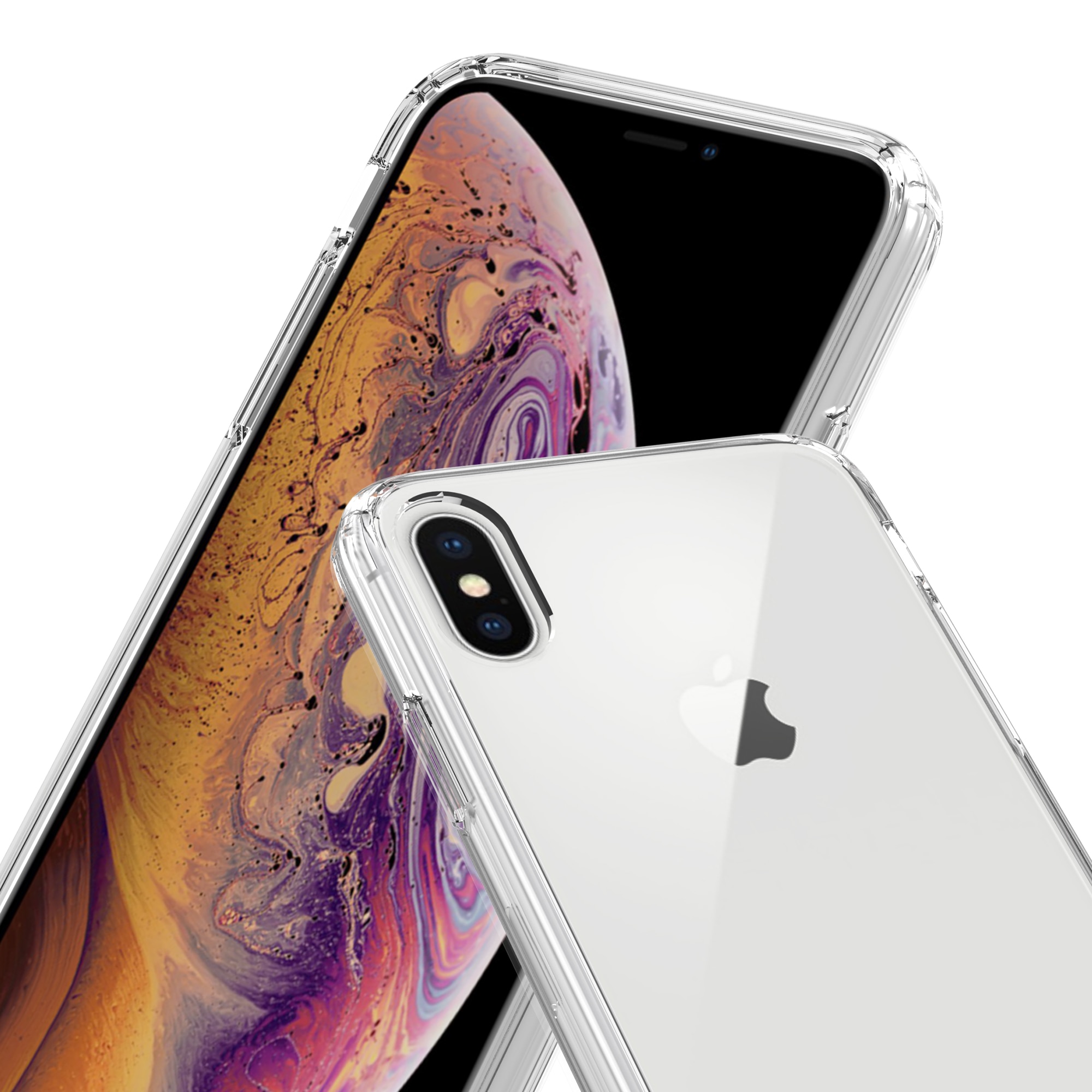 iPhone X/XS Hybrid-Hülle durchsichtig