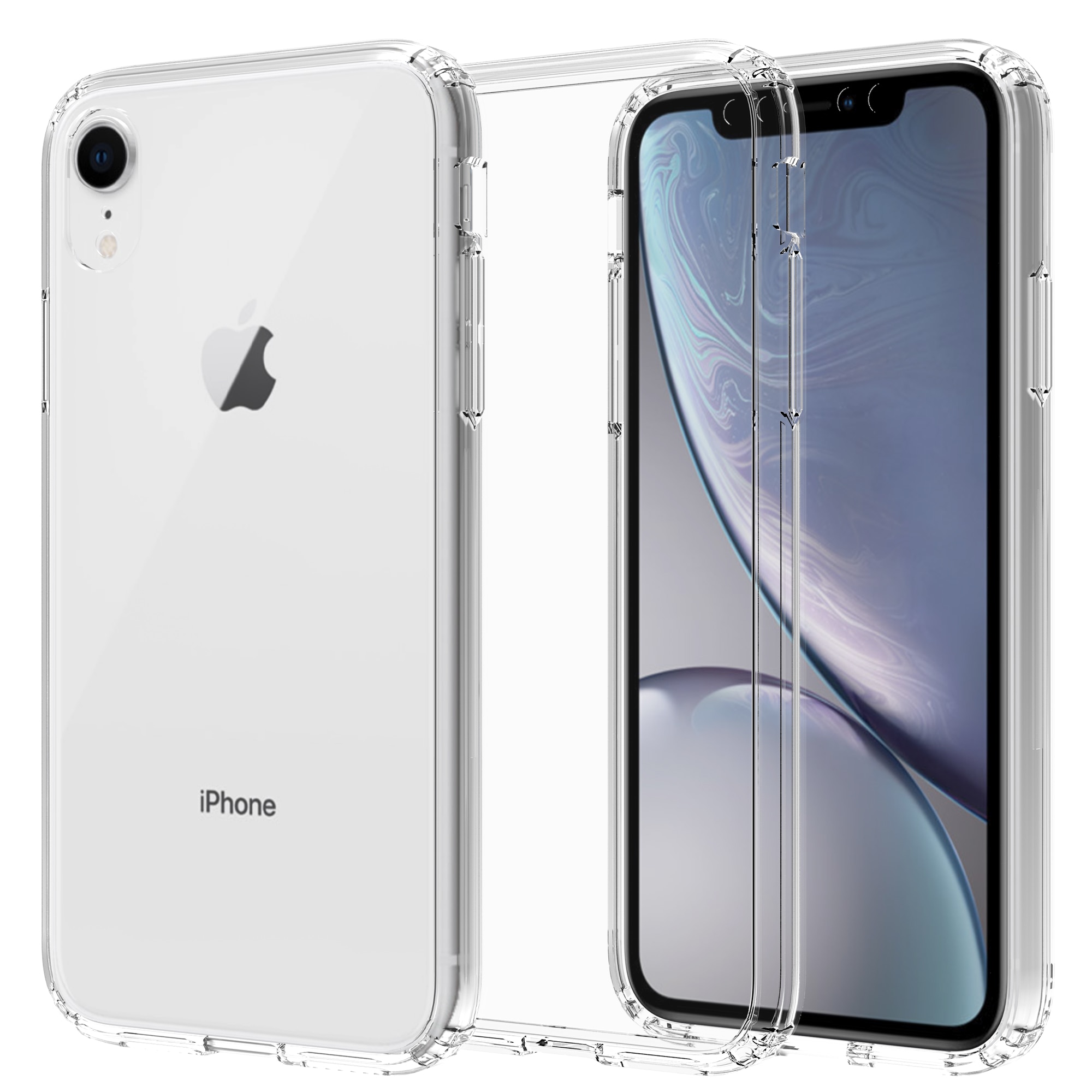 iPhone Xr Hybrid-Hülle durchsichtig