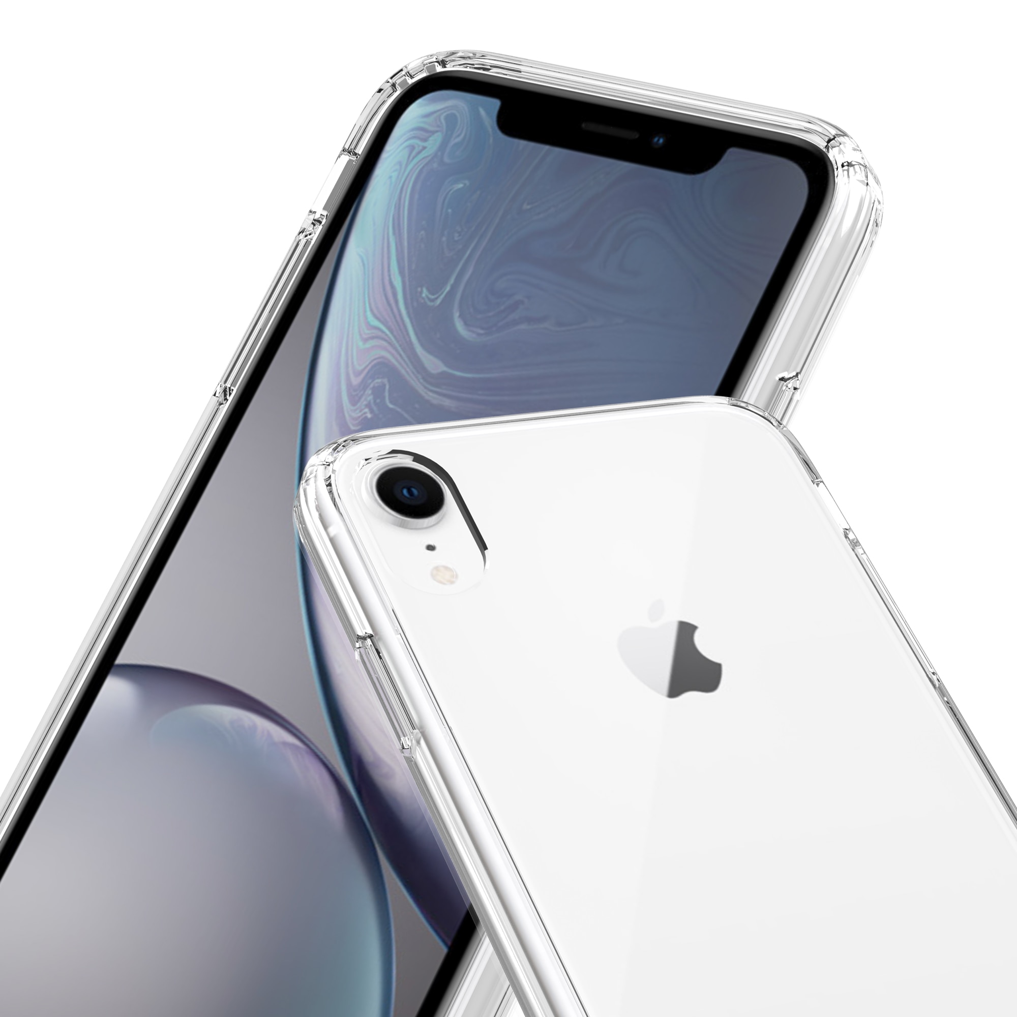 iPhone Xr Hybrid-Hülle durchsichtig