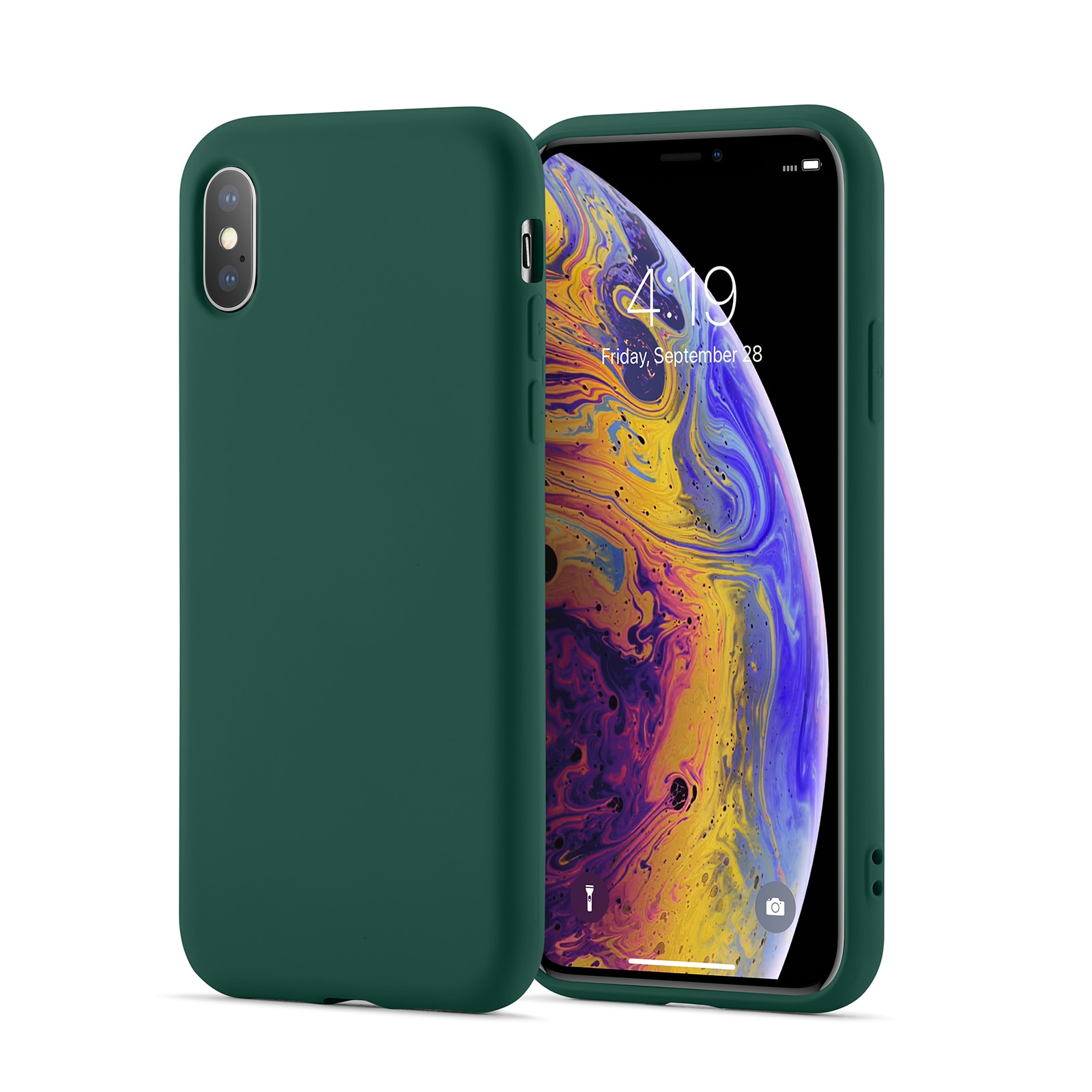 iPhone X/XS TPU-hülle dunkelgrün