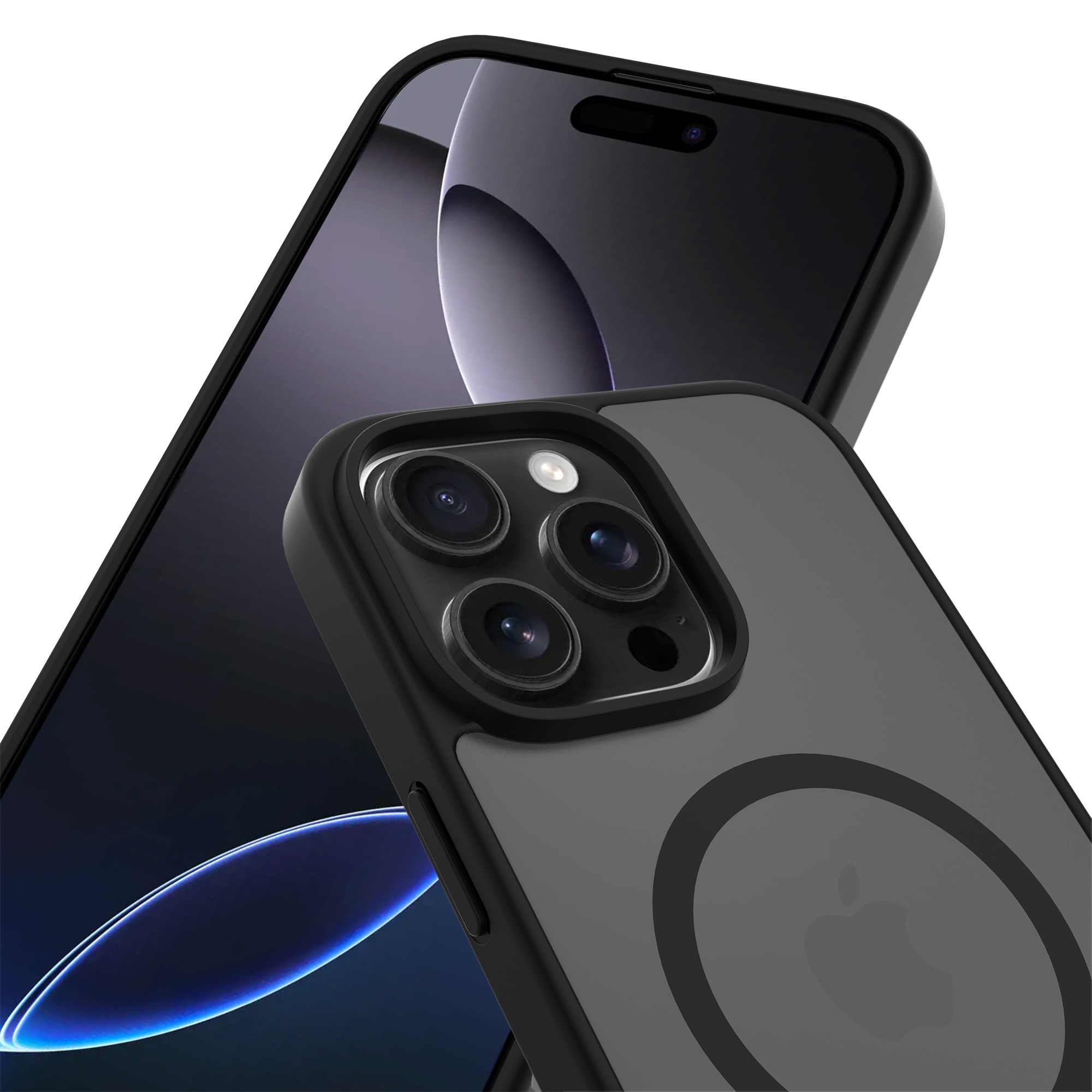 Magnetic Hybrid Hülle iPhone 16 Pro Max Frosted Black