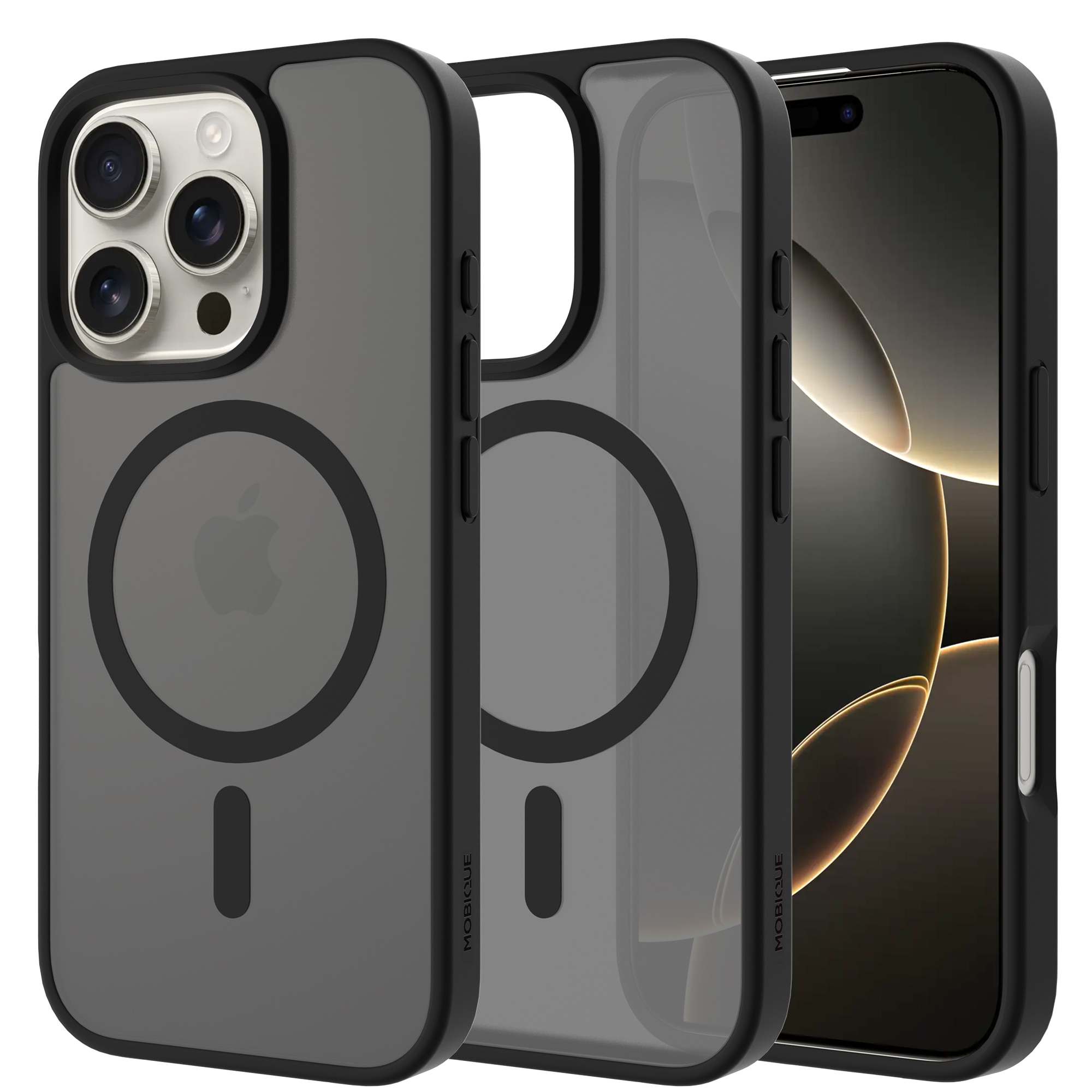 Magnetic Hybrid Hülle iPhone 16 Pro Frosted Black