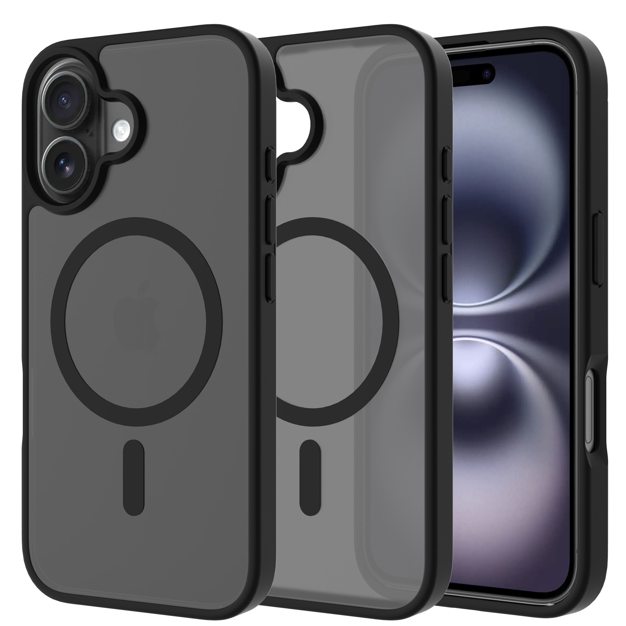 Magnetic Hybrid Hülle iPhone 16 Frosted Black