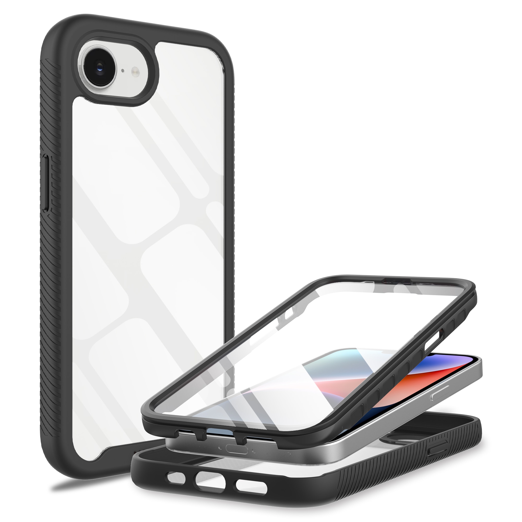 iPhone 16e Full Protection Case Schwarz