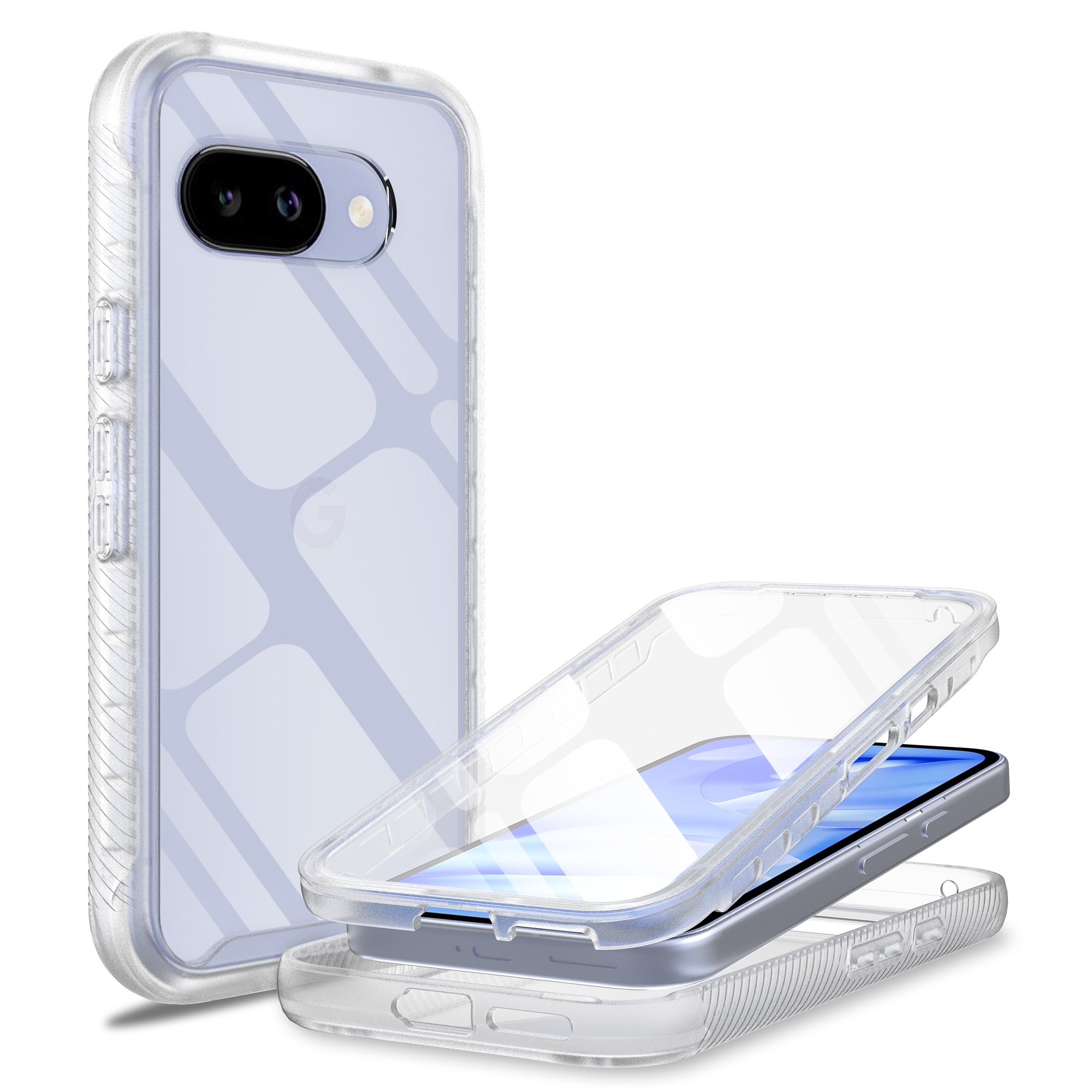 Google Pixel 9a Full Protection Case Transparent