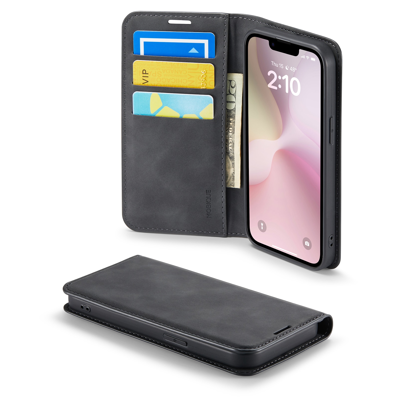 iPhone 16e Slim Handytasche Schwarz