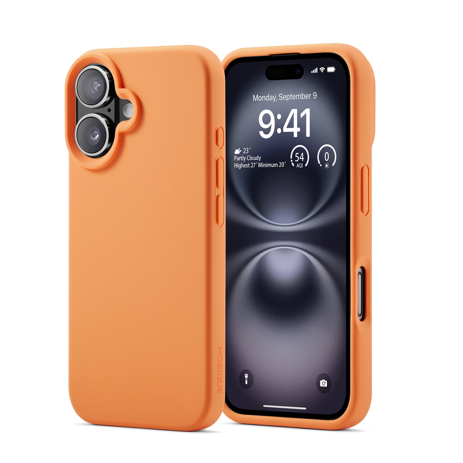 Magnetic Silikonhülle iPhone 16 Solar Orange