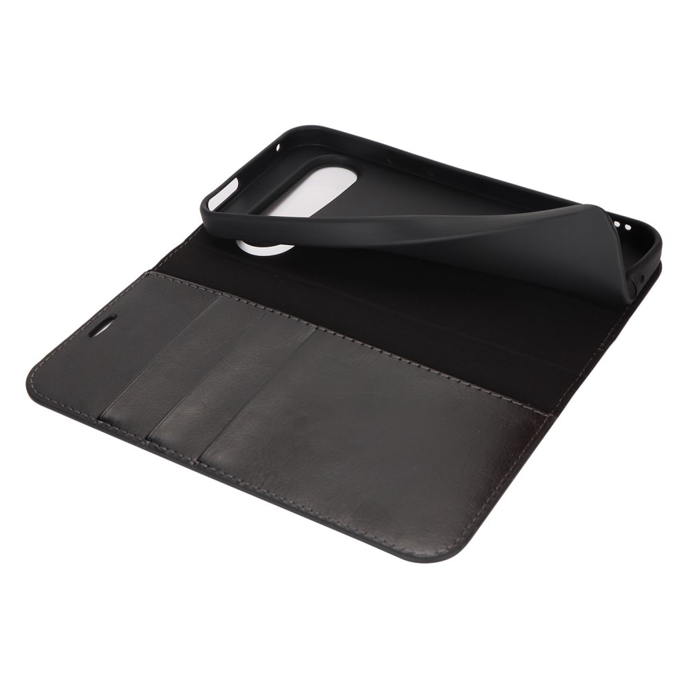 Google Pixel 9 Pro Handytasche aus Echtem Leder Schwarz