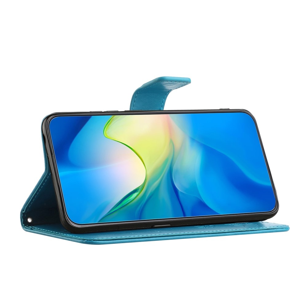 Samsung Galaxy S24 FE Handyhülle mit Schmetterlingsmuster, blau