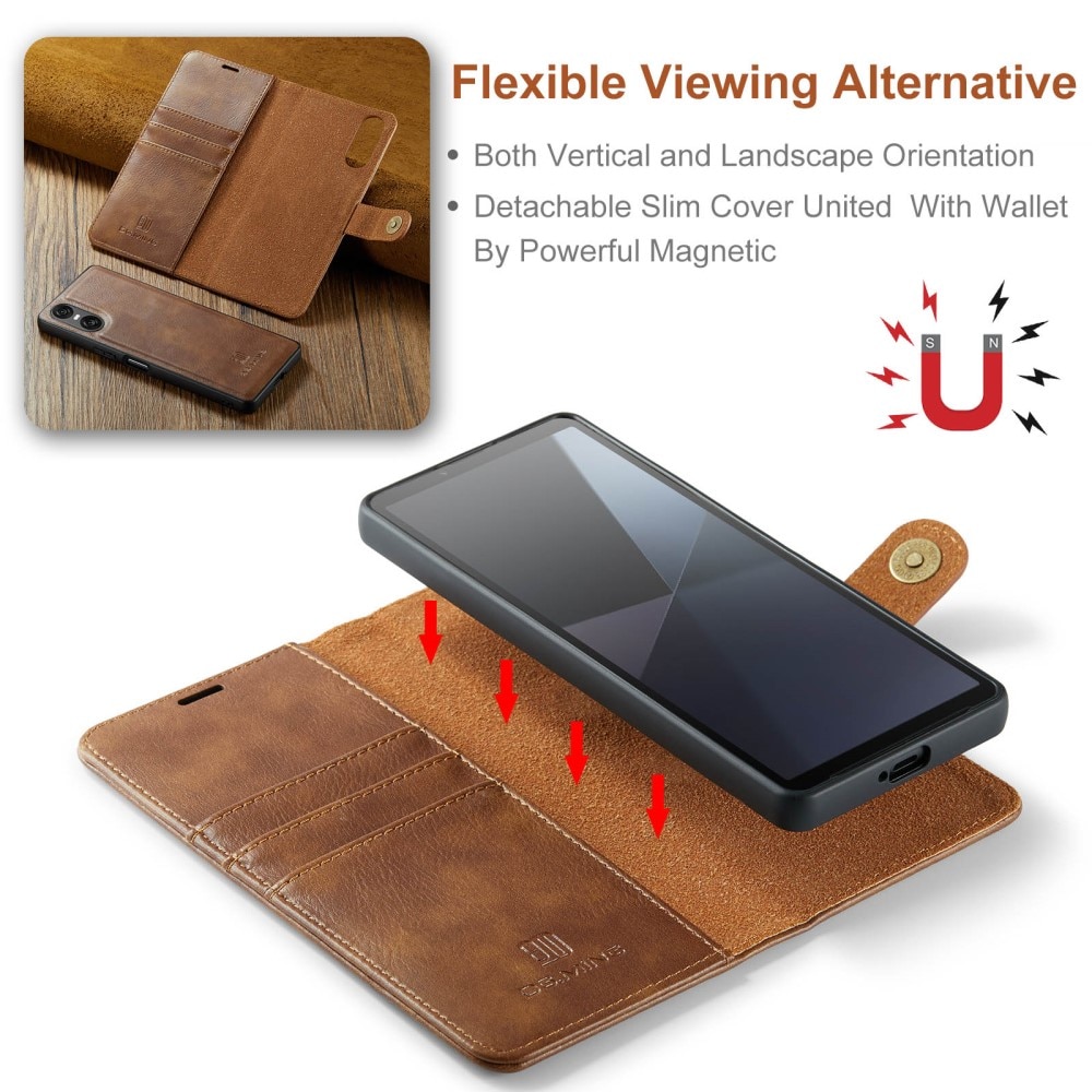 Handytasche Magnetische Sony Xperia 10 VI Cognac