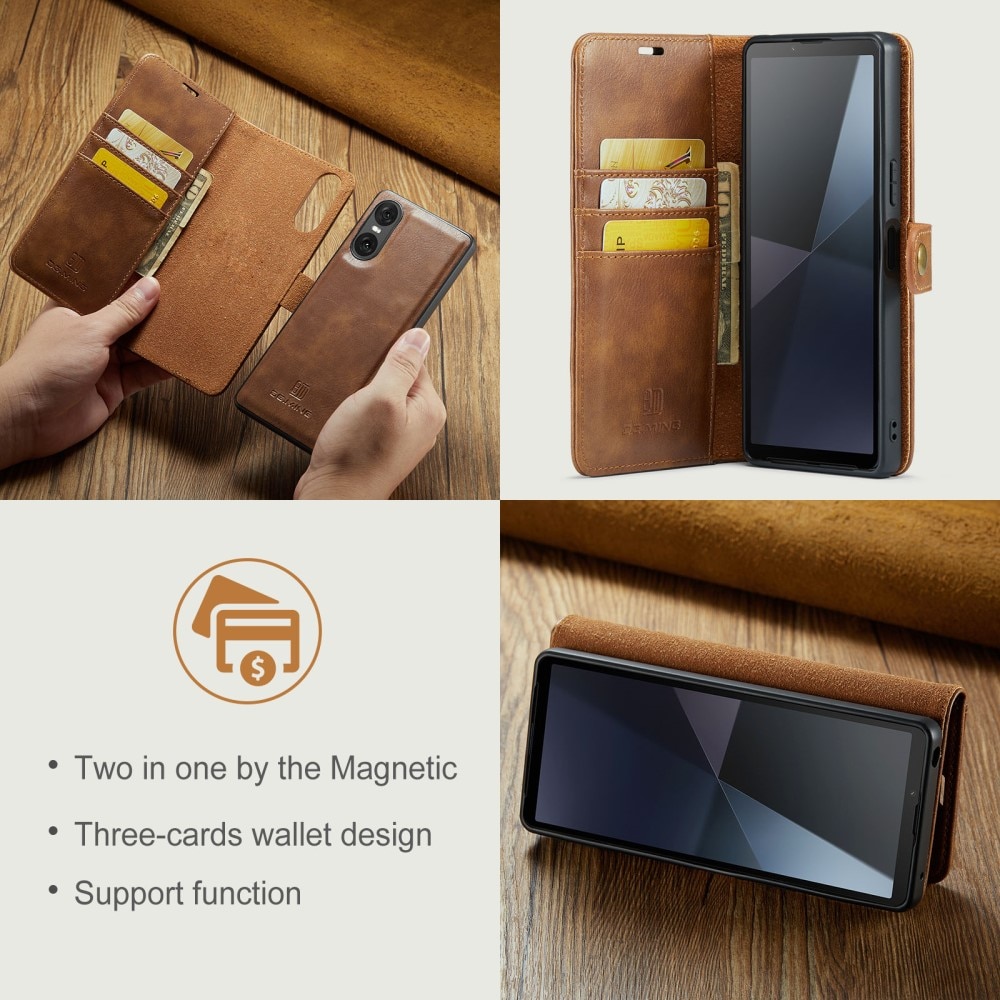 Handytasche Magnetische Sony Xperia 10 VI Cognac