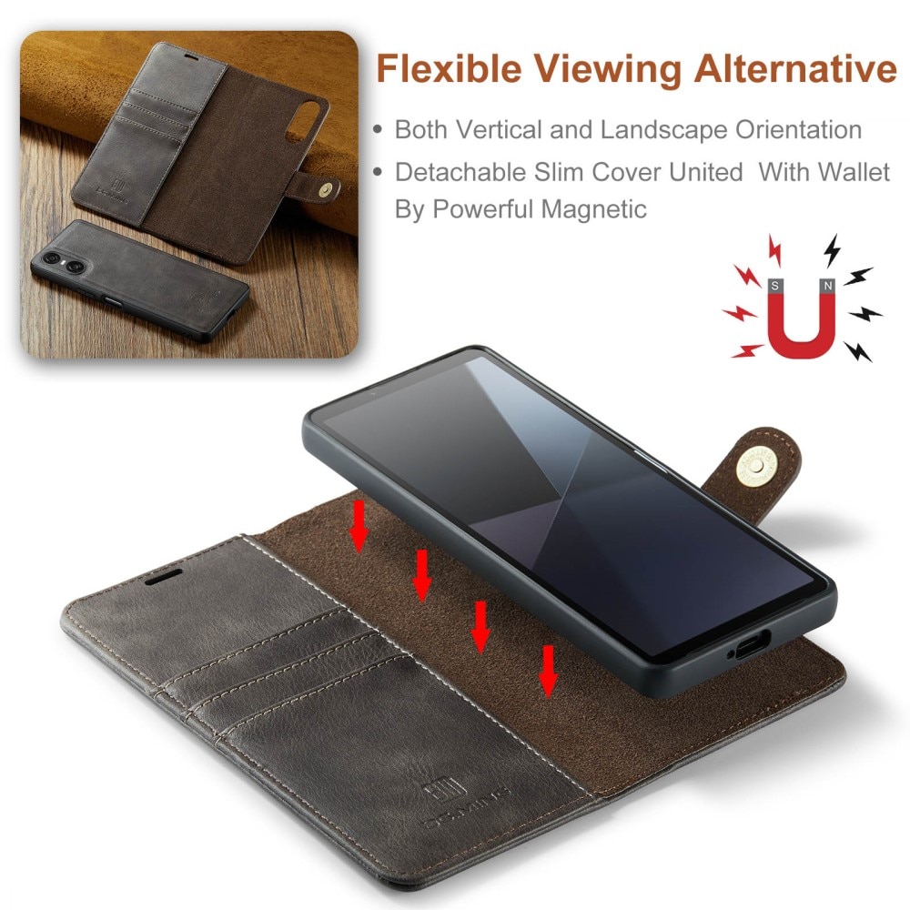 Handytasche Magnetische Sony Xperia 10 VI Brown