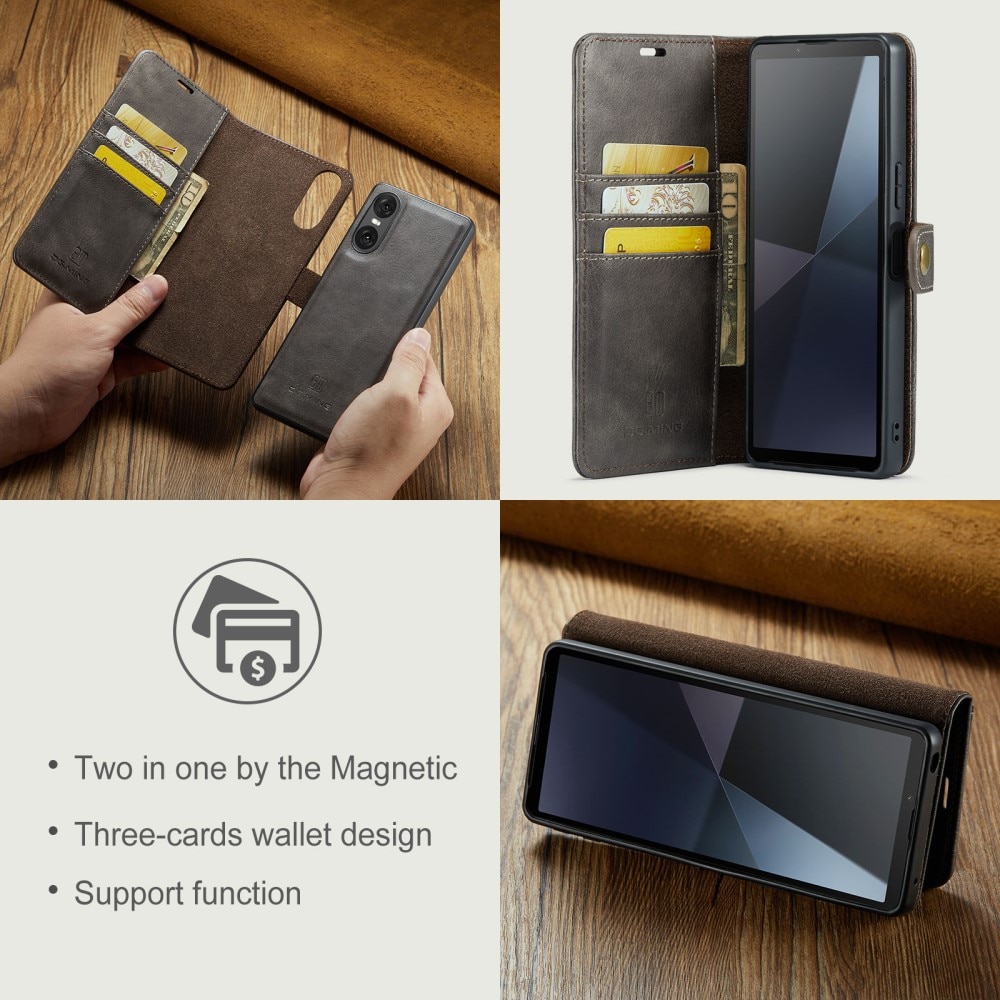 Handytasche Magnetische Sony Xperia 10 VI Brown