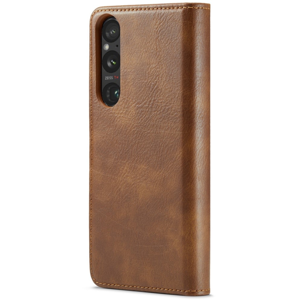 Handytasche Magnetische Sony Xperia 1 VI Cognac