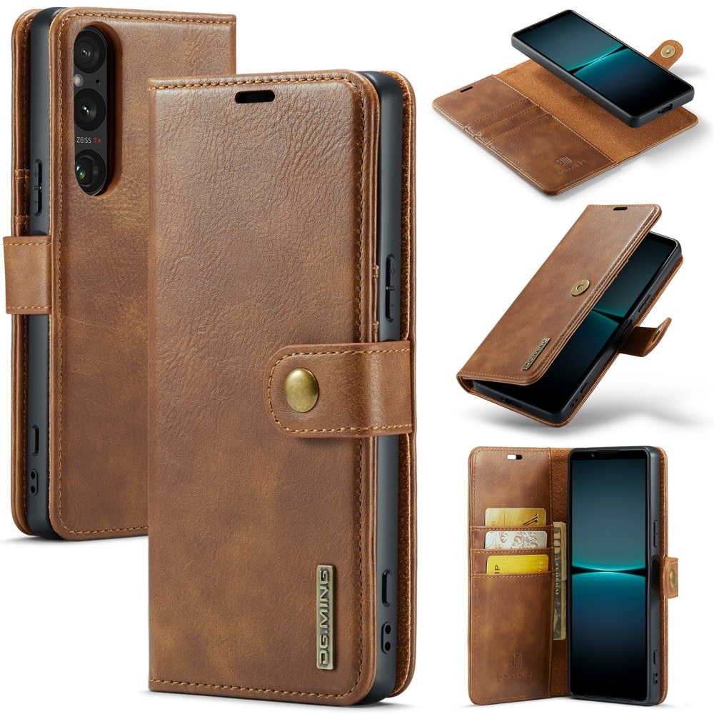 Handytasche Magnetische Sony Xperia 1 VI Cognac