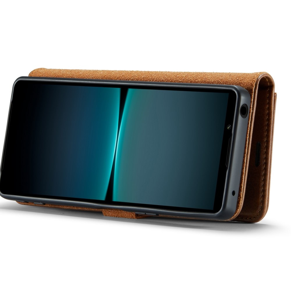 Handytasche Magnetische Sony Xperia 1 VI Cognac