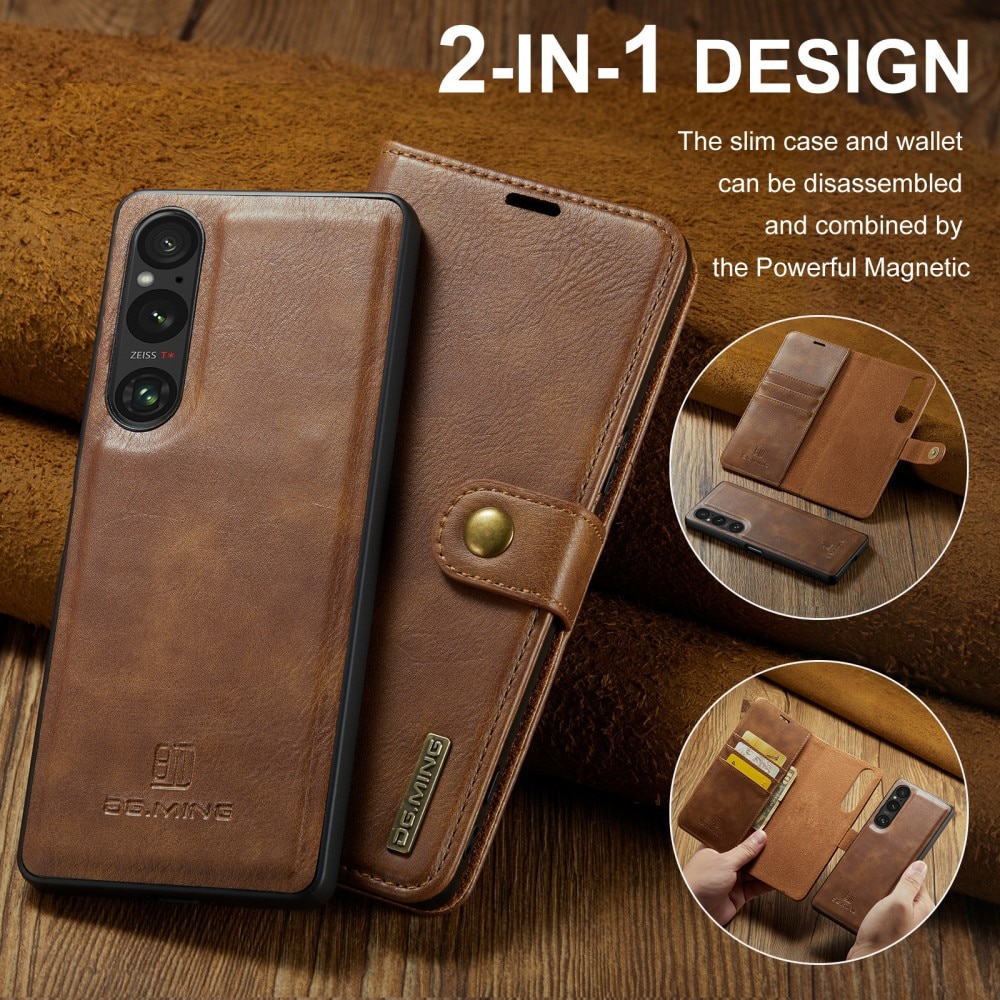 Handytasche Magnetische Sony Xperia 1 VI Cognac