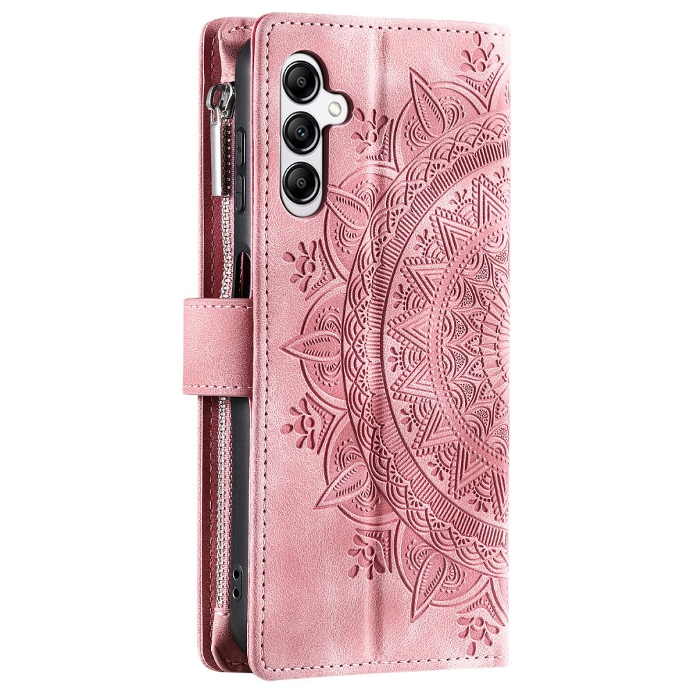 Samsung Galaxy S24 FE Brieftasche Hülle Mandala, rosa