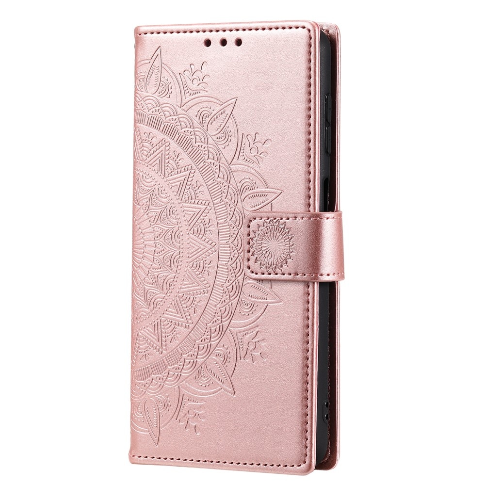 Samsung Galaxy S24 FE Handytasche Mandala roségold