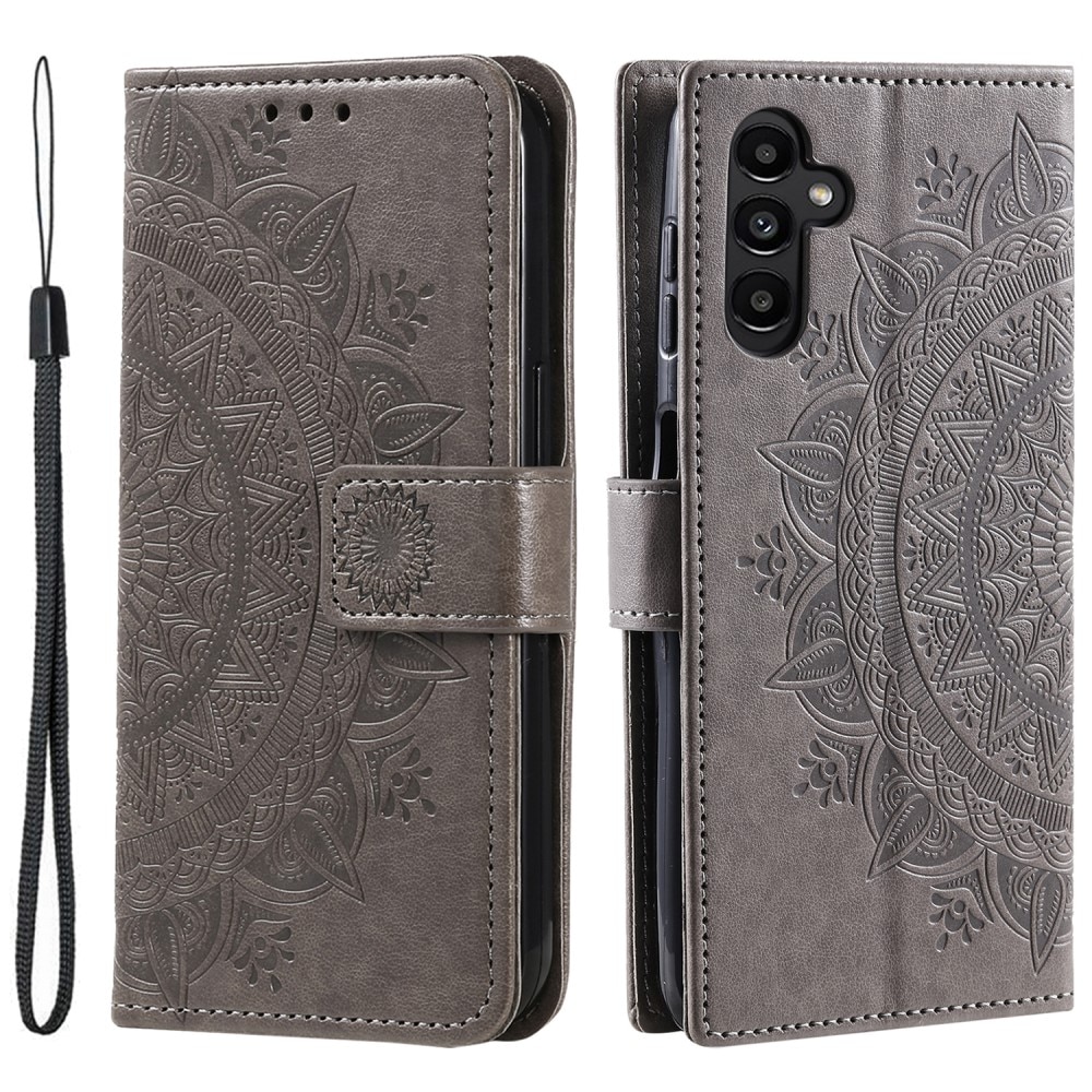 Samsung Galaxy S24 FE Handytasche Mandala grau