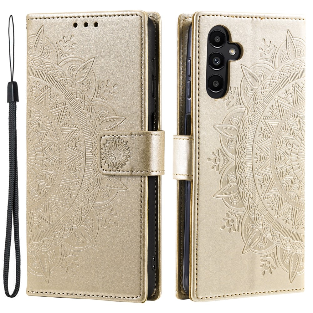 Samsung Galaxy S24 FE Handytasche Mandala gold