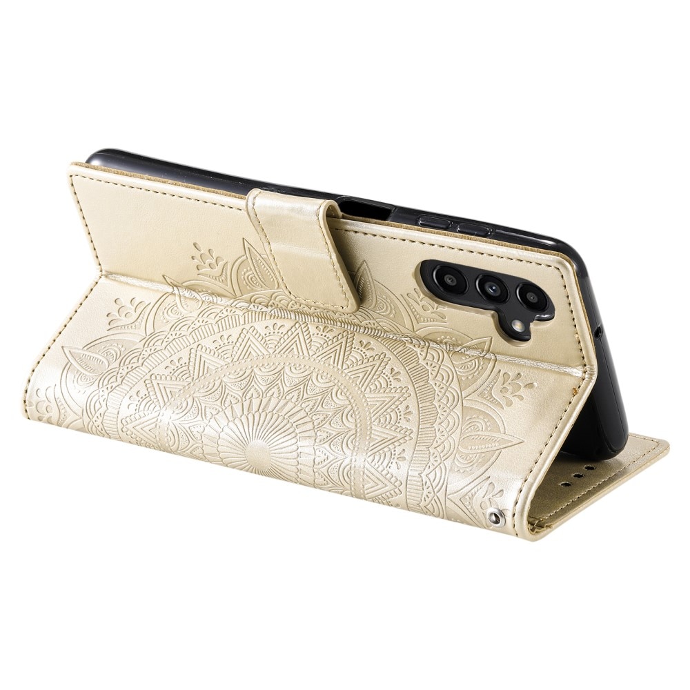 Samsung Galaxy S24 FE Handytasche Mandala gold