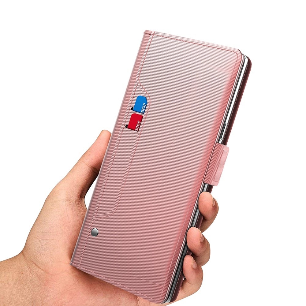 Sony Xperia 10 VI Portemonnaie-Hülle Spiegel rosagold