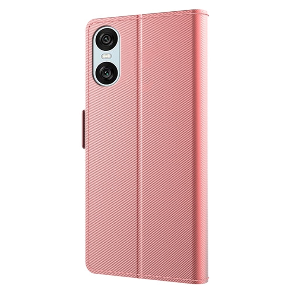 Sony Xperia 10 VI Portemonnaie-Hülle Spiegel rosagold