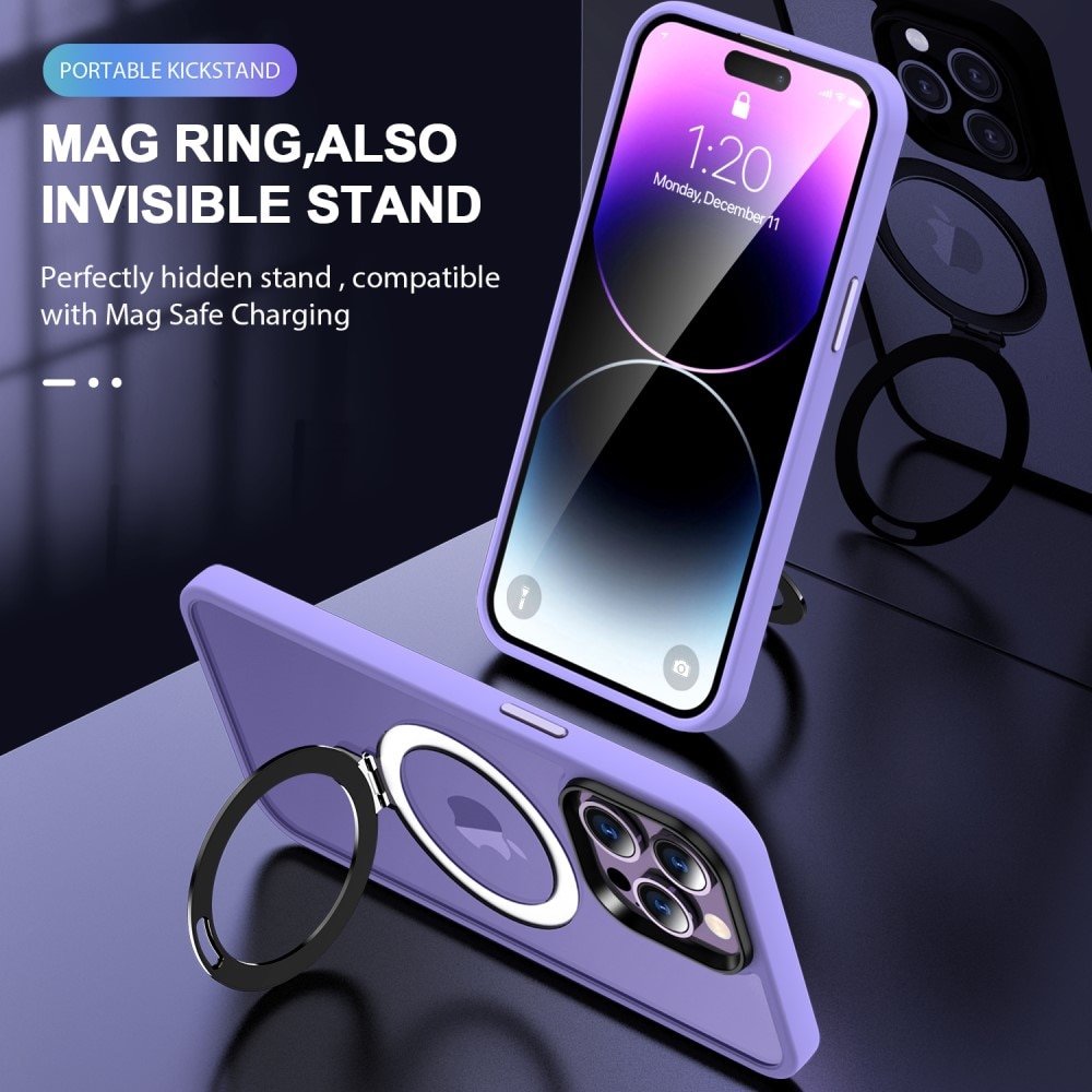 iPhone 16 Pro Hybrid-Hülle MagSafe Ring Lila