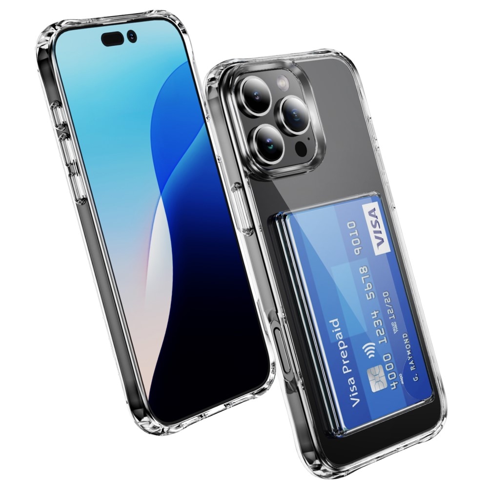 Hybrid-Hülle mit Kartenhalter iPhone 16 Pro Max Transparent