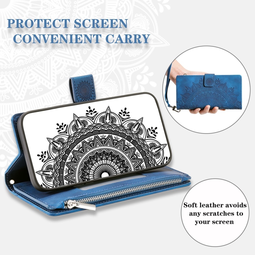 Samsung Galaxy A16 Brieftasche Hülle Mandala, blau