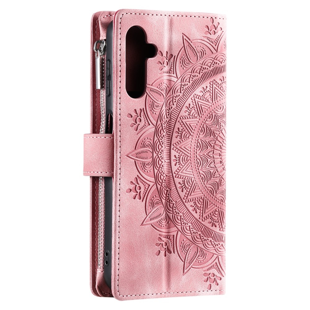 Samsung Galaxy A16 Brieftasche Hülle Mandala, rosa