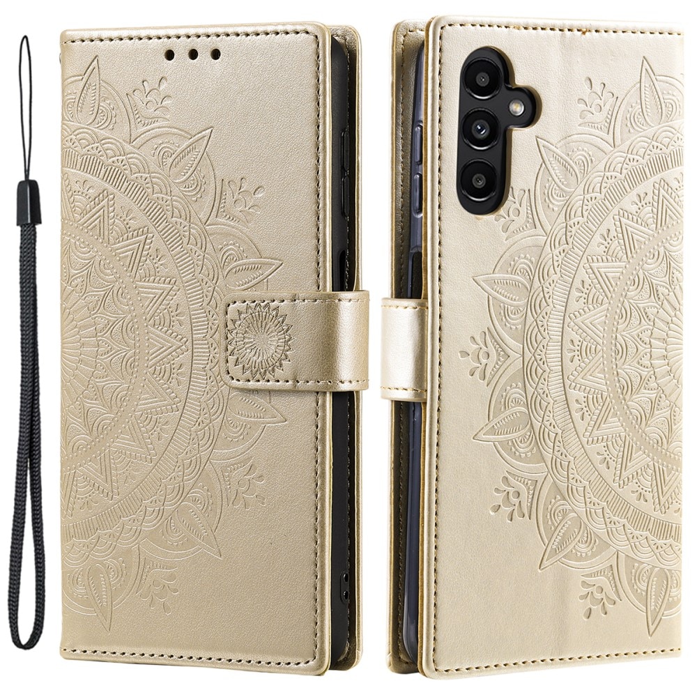 Samsung Galaxy A16 Handytasche Mandala gold