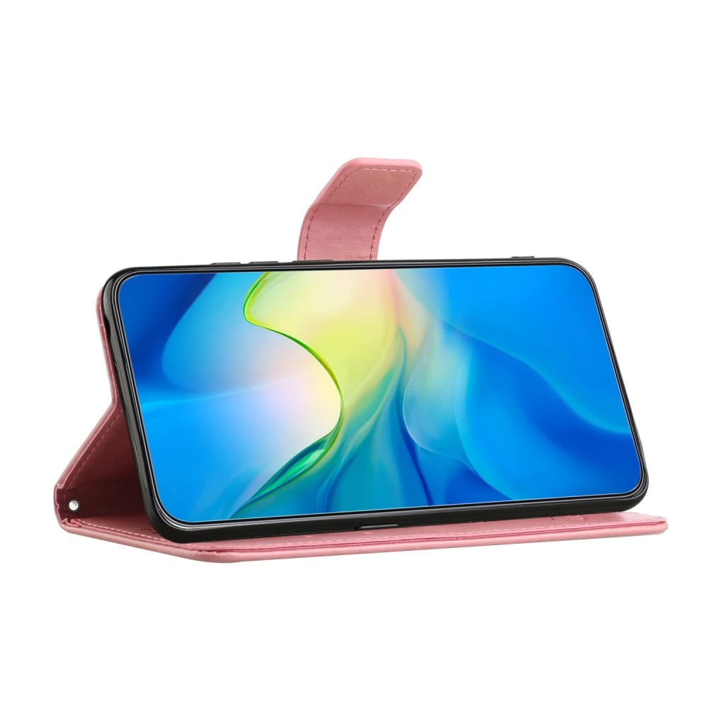 Samsung Galaxy A16 Handyhülle mit Schmetterlingsmuster, rosa