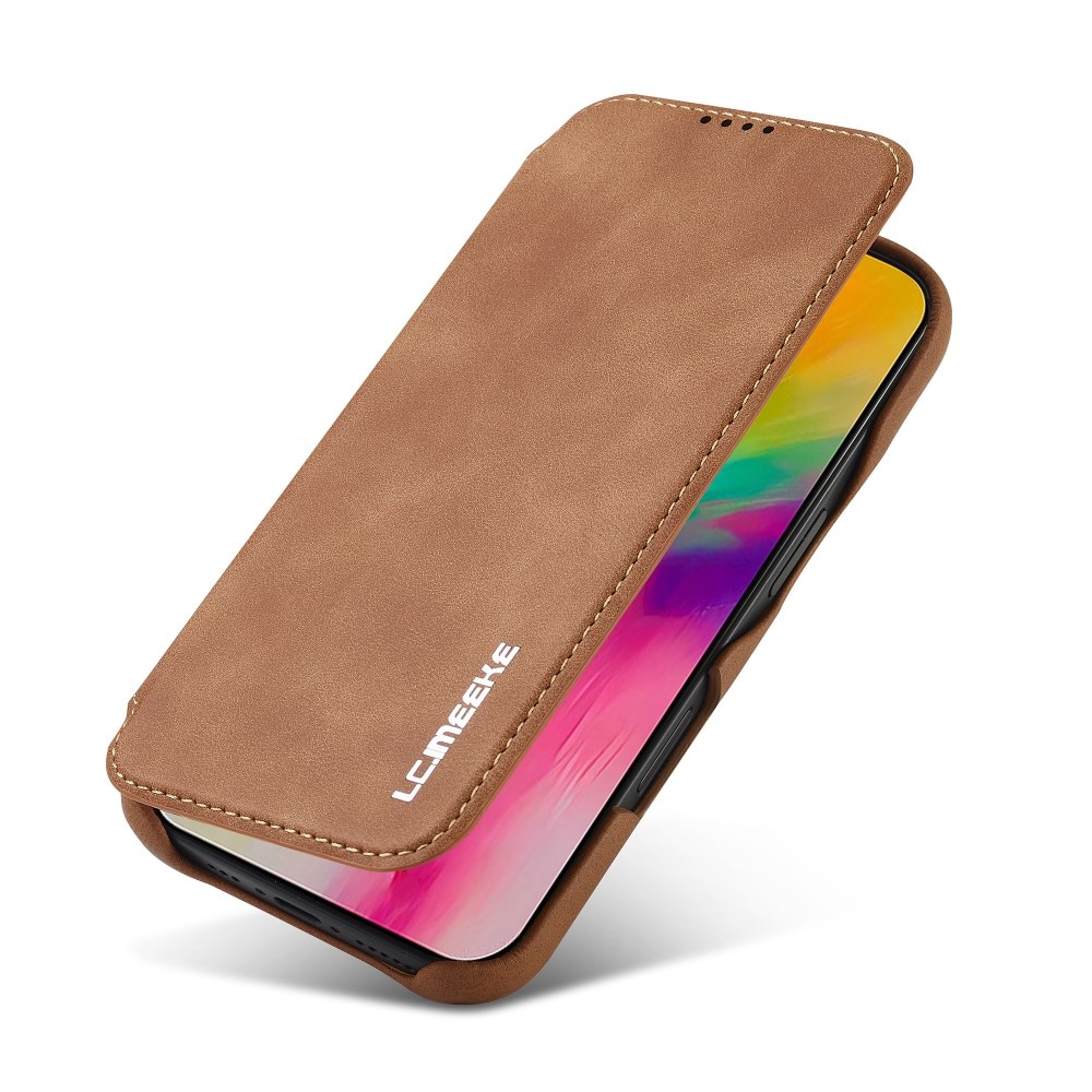 Slim Portemonnaie-Hülle iPhone 16 cognac