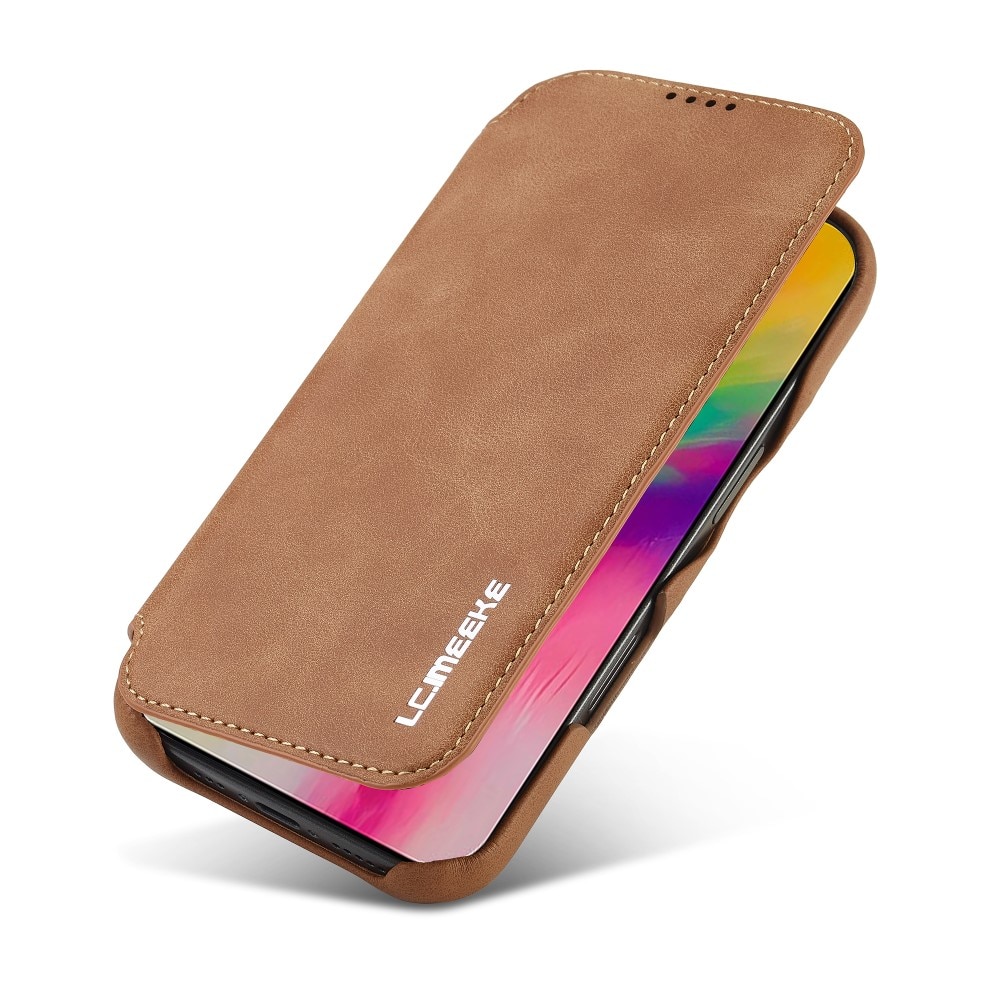 Slim Portemonnaie-Hülle iPhone 16 Pro cognac