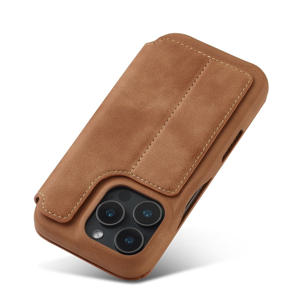 Slim Portemonnaie-Hülle iPhone 16 Pro cognac