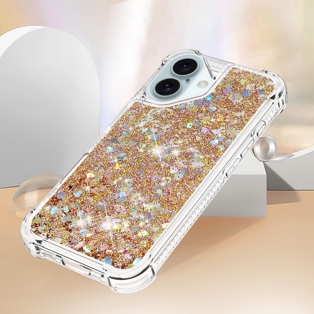 iPhone 16 Glitter Powder TPU Handyhülle gold