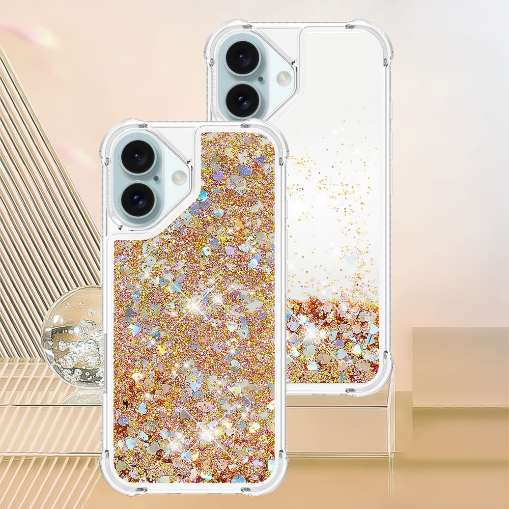 iPhone 16 Glitter Powder TPU Handyhülle gold