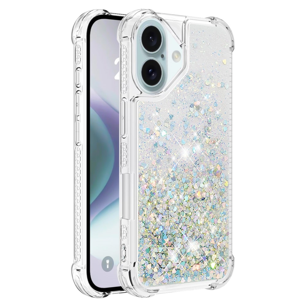 iPhone 16 Glitter Powder TPU Handyhülle silber